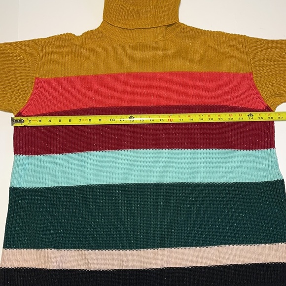 Anthropologie x FARM Rio de Janeiro Sparkly Striped Sweater - Women’s Size XL - Picture 10 of 12